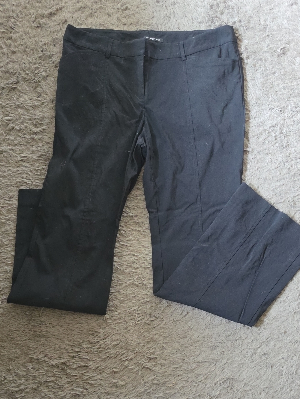 EUC Axcess Sz 14 Black Straight-Leg Dress Trousers